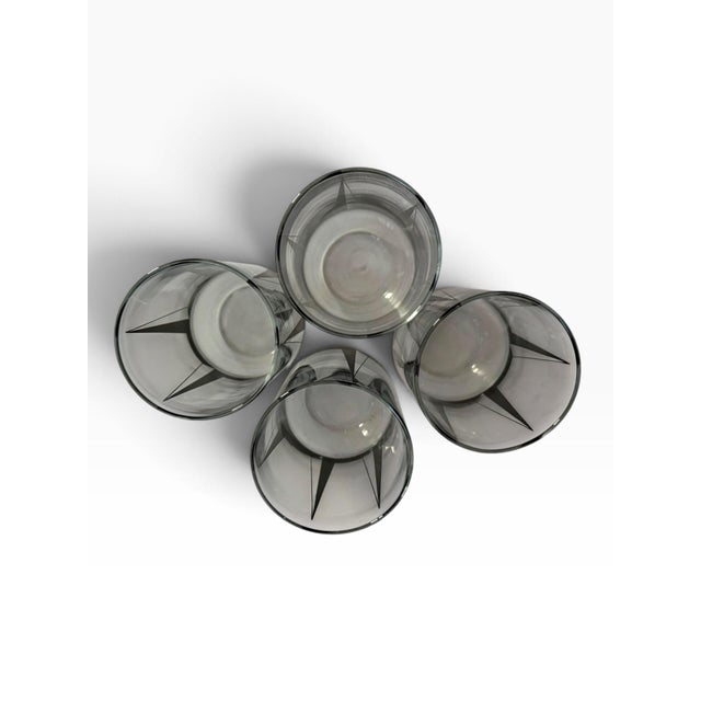 Vintage Mid-Century Modern Geometric Highball Glasses Georges Briard Style - Set of 4 For Sale - Image 4 of 10