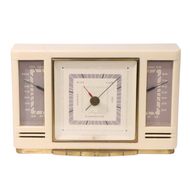 Off-white Vintage Airguide Barometer For Sale - Image 8 of 10