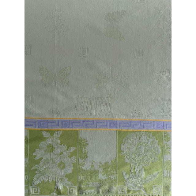Textile Vintage French Jacquard Tablecloth Designed by Primrose Bordier for Le Jacquard Français For Sale - Image 7 of 10