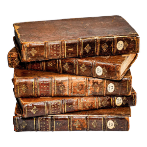 Rare 1739 the Christian Life John Scott Complete Set Antique Leather Books