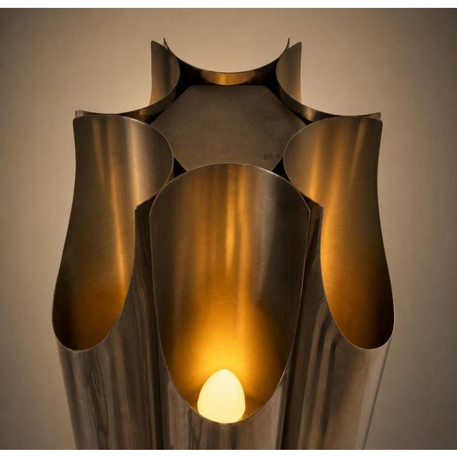 Wood Large Model 2393 Orgue Lamps by Maison Charles, France, 1970, Set of 2 For Sale - Image 7 of 11