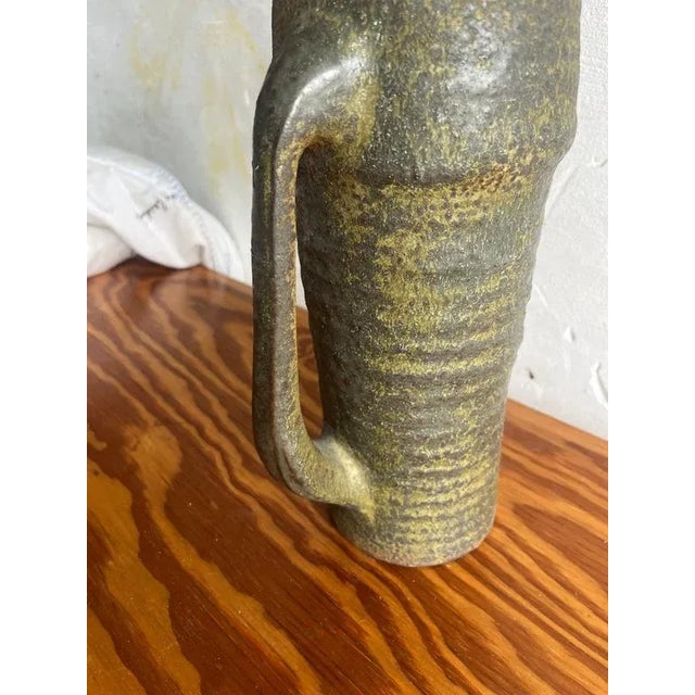 Brutalist Studio Pottery Pitcher by Ostend Ceramicist, 1960s For Sale - Image 4 of 6