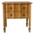 Solid Oak Small Two-Drawer Dresser With Sculpted Fronts and Turned Legs Traditional Vintage 1970s For Sale