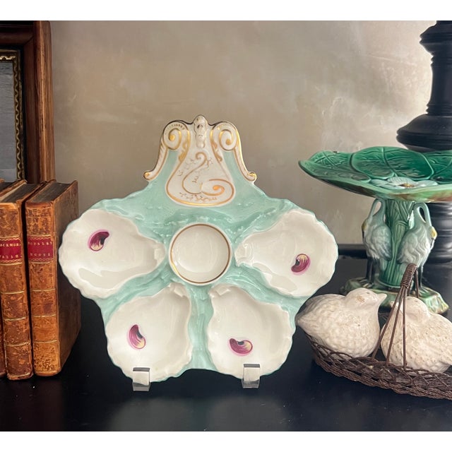 French Provincial Limoge Oyster Plate for Haviland Co. For Sale - Image 3 of 12