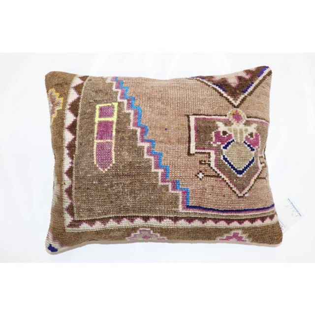 Contemporary Vintage Turkish Kars Rug Pillow For Sale - Image 3 of 5