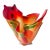 20thC Mid-Century Modern Colorful Murano Art Glass Sculptural Vase For Sale