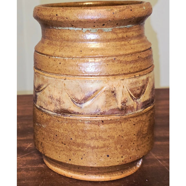 1980s Vintage 1987 Studio Pottery Vase by Bill Heyduck For Sale - Image 5 of 11