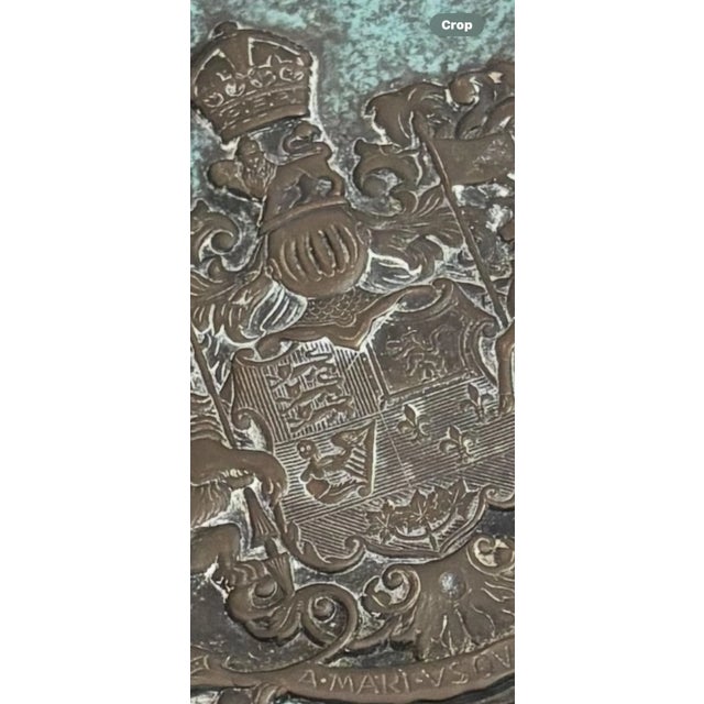 Antique Bronze Canadian Heraldry Crested Plate For Sale In Orlando - Image 6 of 12