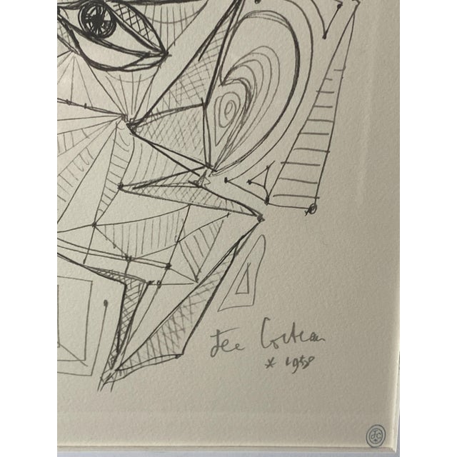 Jean Cocteau, Surrealist Face of Apollo, 1960s, Lithograph