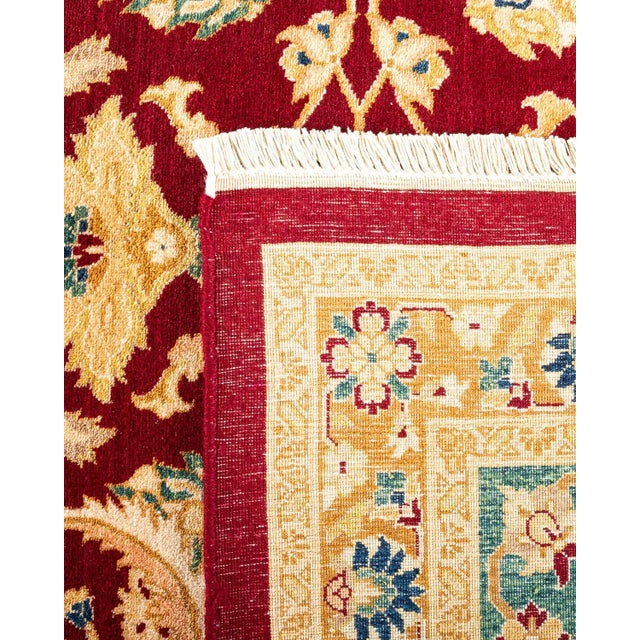 2000 - 2009 Mogul, One-of-a-Kind Hand-Knotted Area Rug in Red, 8' 1" x 10' 2" For Sale - Image 5 of 8