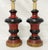 1960s Red Black & Gilt Ceramic Table Lamps, American Modern - a Pair For Sale - Image 9 of 18