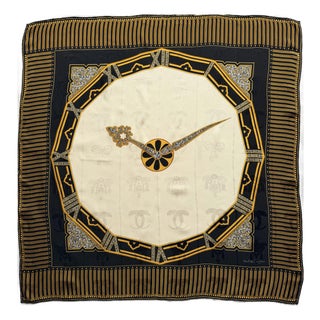 1990s Cartier Silk Scarf Clock Dial For Sale