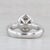 Modern 1.50ctw Oval Diamond Halo Engagement Ring 14k White Gold Size 4.5 For Sale - Image 3 of 8