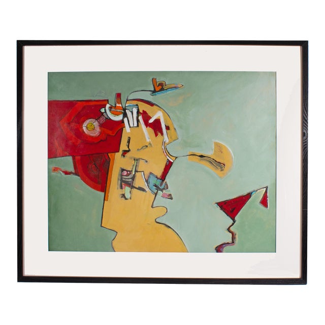 Abstract Mixed Media Painting by James L. Bruch For Sale