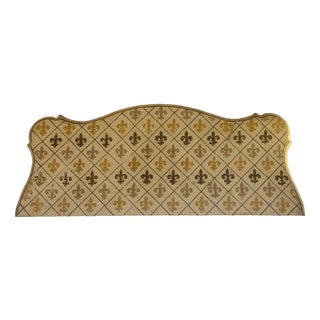 Fleur-De-Lis Headboards in Polychrome Wood, 1800s For Sale