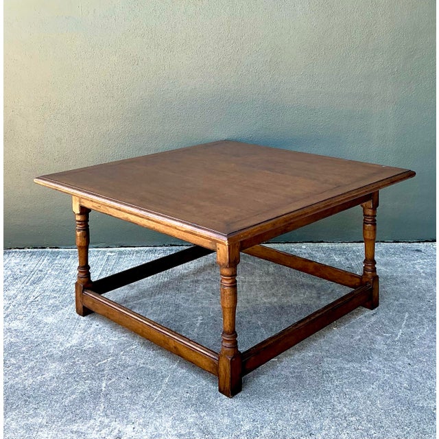 Vintage Turned Wood Coffee Table For Sale - Image 11 of 12
