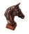 Antique Copper Finish Metal Horse Bust Sculpture For Sale - Image 6 of 10