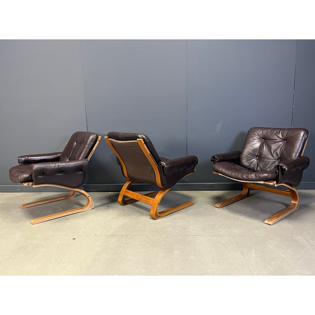 Kengu Armchairs from Elsa & Nordahl Solheim, 1960s, Set of 3 For Sale - Image 12 of 17