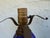 Vintage Joe Clearman Signed Iridescent Pulled Feather Art Glass Table Lamp Base For Sale - Image 11 of 12