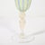 Set of 8 Hand-Blown Murano Latticino Blue & Chartreuse Wine Glasses W/ 24k Gold For Sale - Image 10 of 18