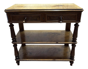 Napoleon III Console Table in Walnut and Veneer
