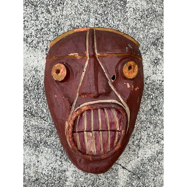 Vintage False Face Society Iroquois Mask For Sale - Image 12 of 12