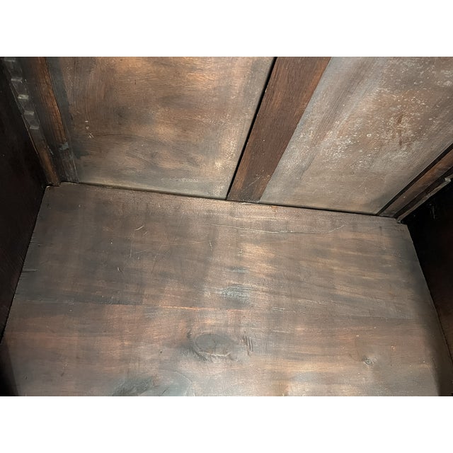 Antique French Provincial Carved Oak Bonnetière Cabinet For Sale - Image 14 of 14