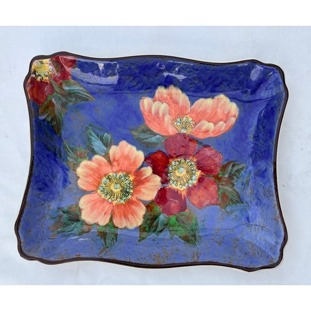 This striking rectangular catchall/ dish is vintage Royal Dalton of England. Produced in the 1940's and 1950's it features...