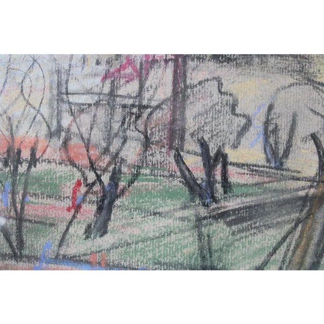 1960s Aleksandra Belcova, Outlook of the City, 1960, Pastel on Paper For Sale - Image 5 of 7