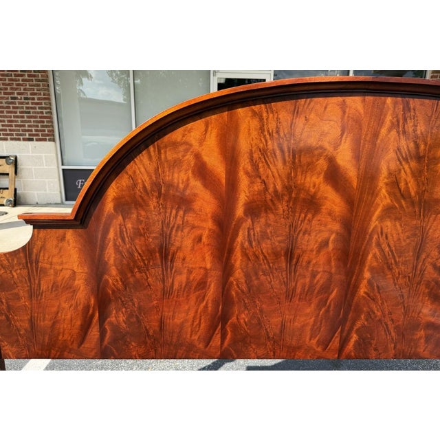 Baker Furniture King Size Flamed Mahogany Georgian Style Poster Bed Frame For Sale In Raleigh - Image 6 of 13