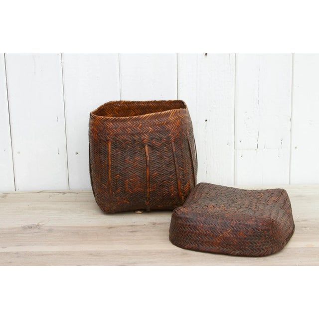Fine Antique Tamang Nepalese Rice Basket For Sale - Image 4 of 8