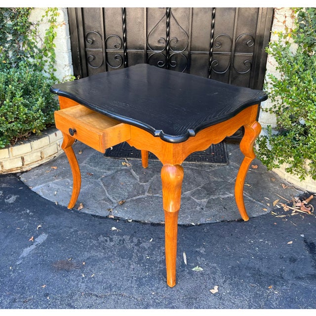 Priced each. Biedermeier Style Charles Pollock for William Switzer Side Table. It features a dramatic cabriolet leg with...