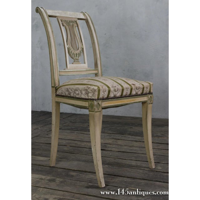 1920s Set of Four French Neoclassical Style Painted Dining Chairs, Circa 1920 For Sale - Image 5 of 11