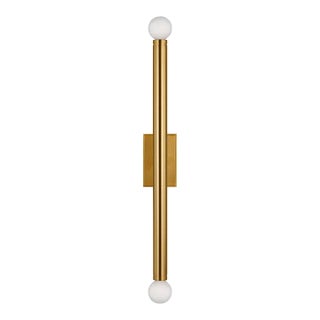 Thomas O'Brien By Visual Comfort Studio Beckham 2-Light Large Sconce in Burnished Brass For Sale