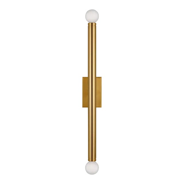 Thomas O'Brien By Visual Comfort Studio Beckham 2-Light Large Sconce in Burnished Brass For Sale