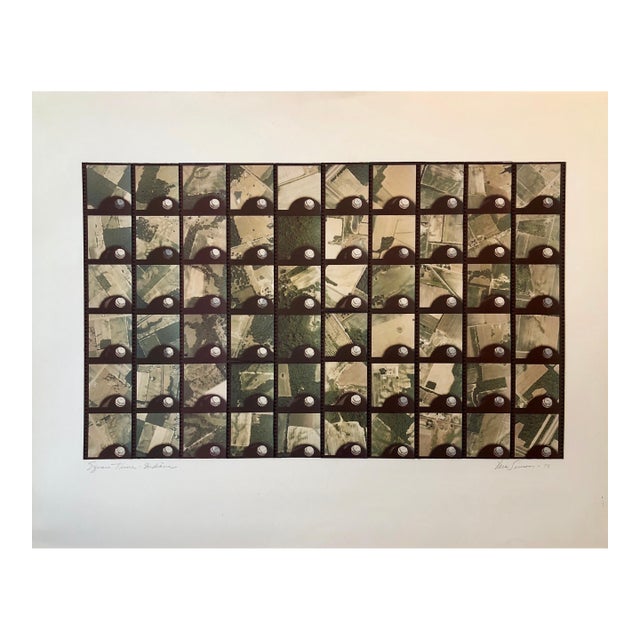 Vera Simons1979 Square Time Indiana, Photo Mosaic Collage Aerial Photograph, Female Aviator, 1979 For Sale