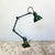 Vintage Anglepoise engineers task lamp by EDL featuring classic articulated arm design with deep green enamel shade and...
