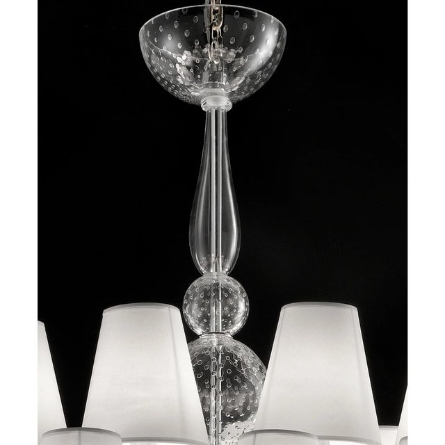 Contemporary Monumental Modern Transparent Murano Glass Chandelier For Sale - Image 3 of 7