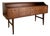 1960s Danish Modern Style Walnut Dressing Table With Curved Gallery Top For Sale