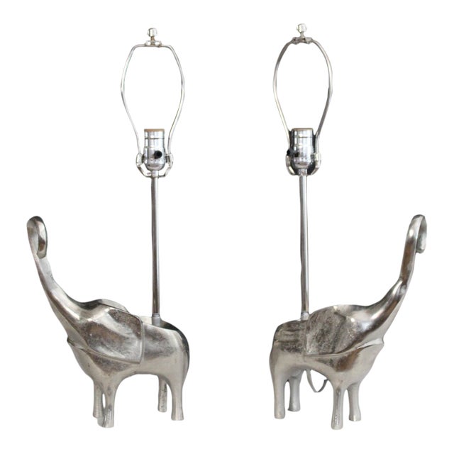 Mid 20th Century Robert Kuo Influence Sculptural Elephants - a Pair For Sale