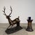 Large Bronze Stag Sculpture – Leaping Deer on Log Base, 36” H Wildlife Art For Sale - Image 13 of 13
