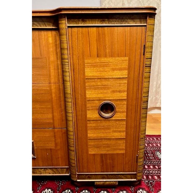 1920s Set of Two Exotic Wood, American Art Deco Cabinets/Dressers For Sale - Image 9 of 13