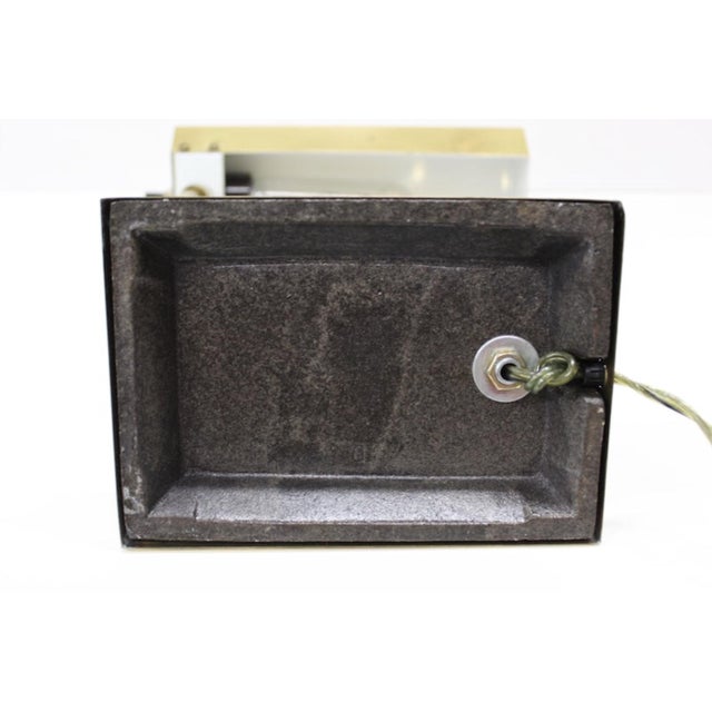 1970s Mid Century Modern Angular Brass Desk Lamp For Sale In Fayetteville, AR - Image 6 of 6