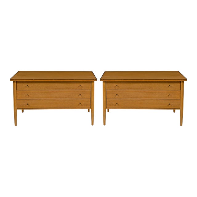 Paul McCobb for Calvin The Irwin Collection 3-Drawer End Tables or Nightstands - A Pair For Sale