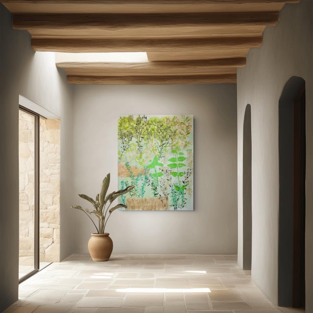 This is a garden at a house we rented on the coast...I made many drawings and gouache . I like the varieties of plants and...