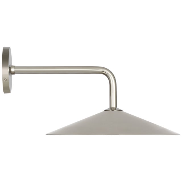 Ponce 9" Sconce in Polished Nickel with Polished Nickel Shade Designer: Amber Lewis Finish: Polished Nickel Height: 8.5"...