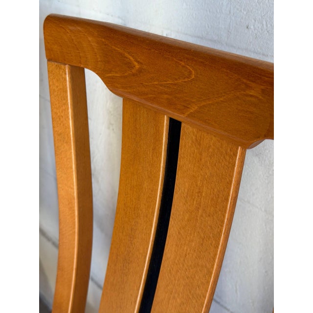 Wood In Style of Skovby Teak High-Back Upholstered Dining Chairs Set of 4 Danish Vintage 1980s For Sale - Image 7 of 9