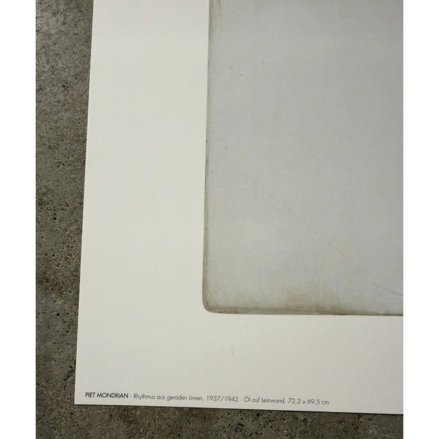 Modern Piet Modrian (1872-1944), Rhythmus Aus Geraden Linien, 1937/1942, Kunstsammlung Nordrhein Westfalen, Dusseldorf, Printed in Germany For Sale - Image 3 of 9