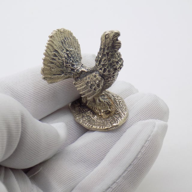 A bold and characterful vintage miniature depicting a turkey, handcrafted in Italy during the 1950s and 1960s in genuine...