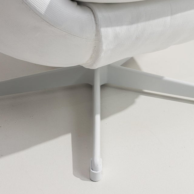 White 20th Century Czech Kelo Swivel Armchair White Cream For Sale - Image 8 of 15